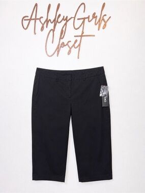 DKNY Black Cropped Culotte Trousers NWT Size 2